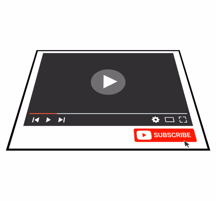 Youtube tlačidlo na prihlásenie na odber vinylový koberec - Tenstickers