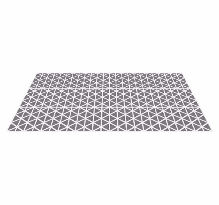 Sivé a biele trojuholníkové kuchynské geometrické koberce - Tenstickers