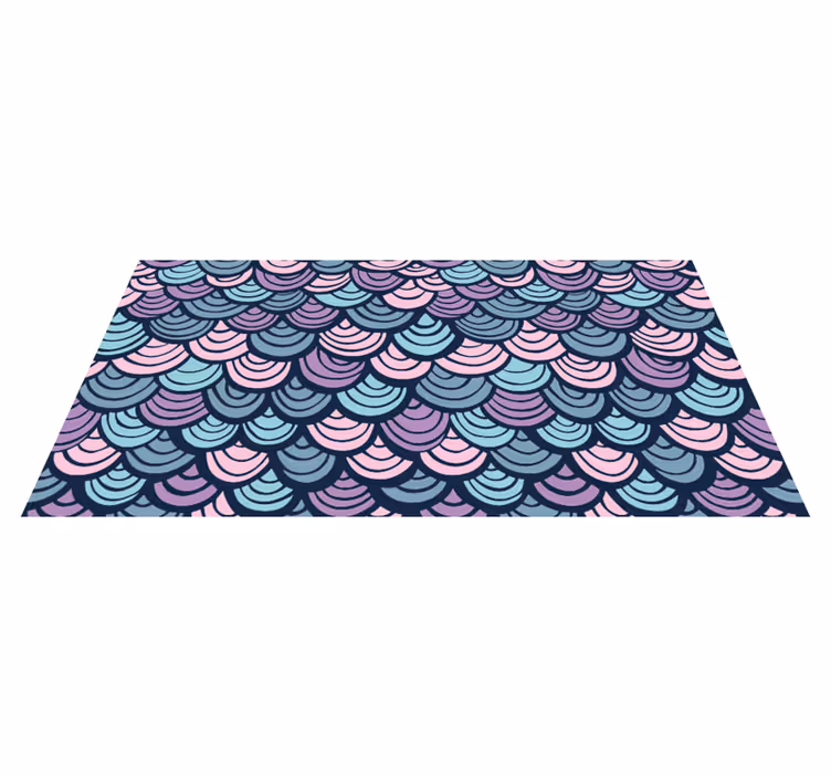 Vinylový koberec s geometrickými tvarmi fialovo-modré vlny - Tenstickers