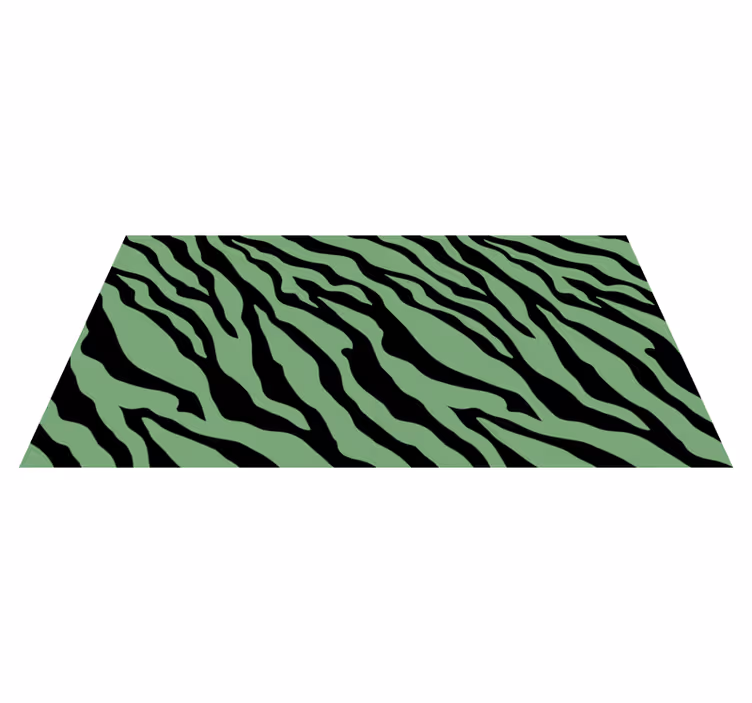 vinylový koberec zvierací vzor zebra zelené pruhy - Tenstickers