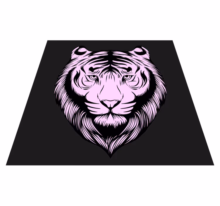vinylové koberce zvieratá divoký ružový tiger - Tenstickers
