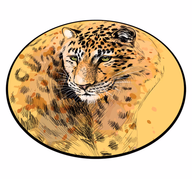 Vinylový koberec so zvieracou potlačou v tvare leoparda - Tenstickers