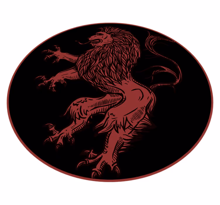 vinylové koberce zvieratá znak červeného leva - Tenstickers