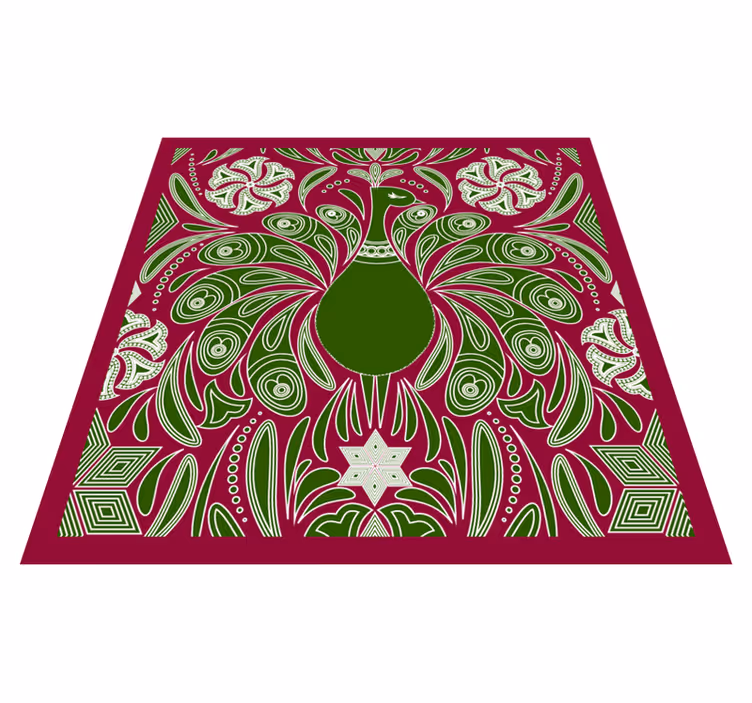 vinylové koberce zvieratá elegantný páví vzor - Tenstickers