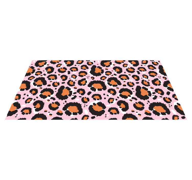 vinylový koberec zvierací vzor motív ružového leoparda - Tenstickers