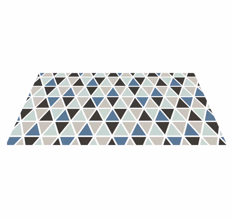 Sivý a modrý geometrický vzor geometrické koberce - Tenstickers