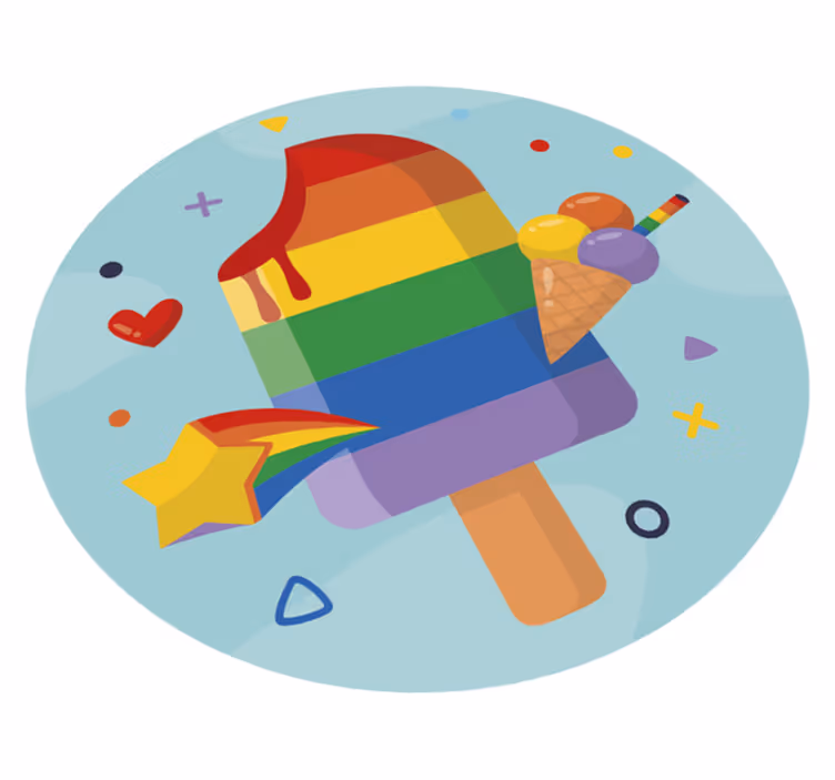 rôzne vinylové koberce pre deti farebná zmrzlina - Tenstickers