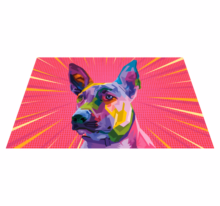 vinylové koberce zvieratá živé umelecké diela psov - Tenstickers