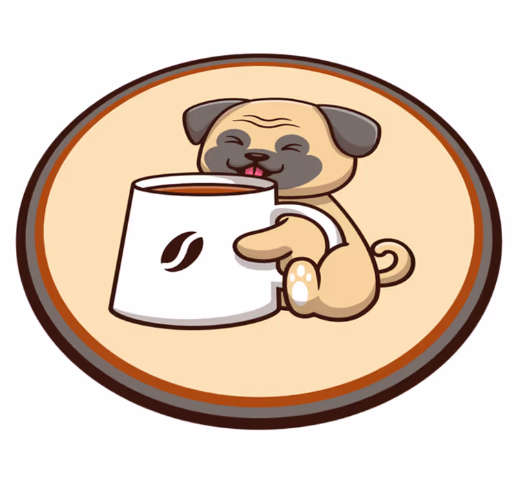 Vinylový koberec so zvieracím mopslíkom - Tenstickers