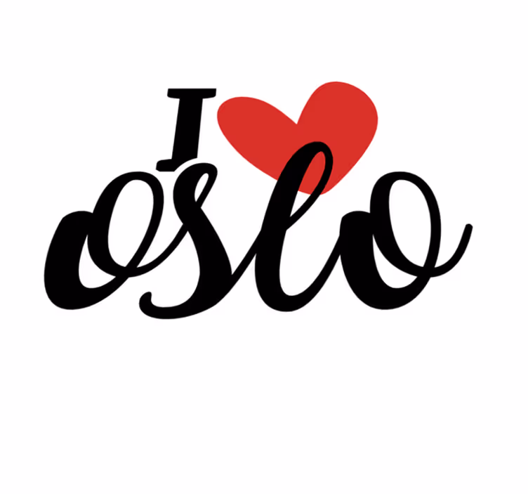 vinylový koberec citáty srdečná láska z oslo - Tenstickers