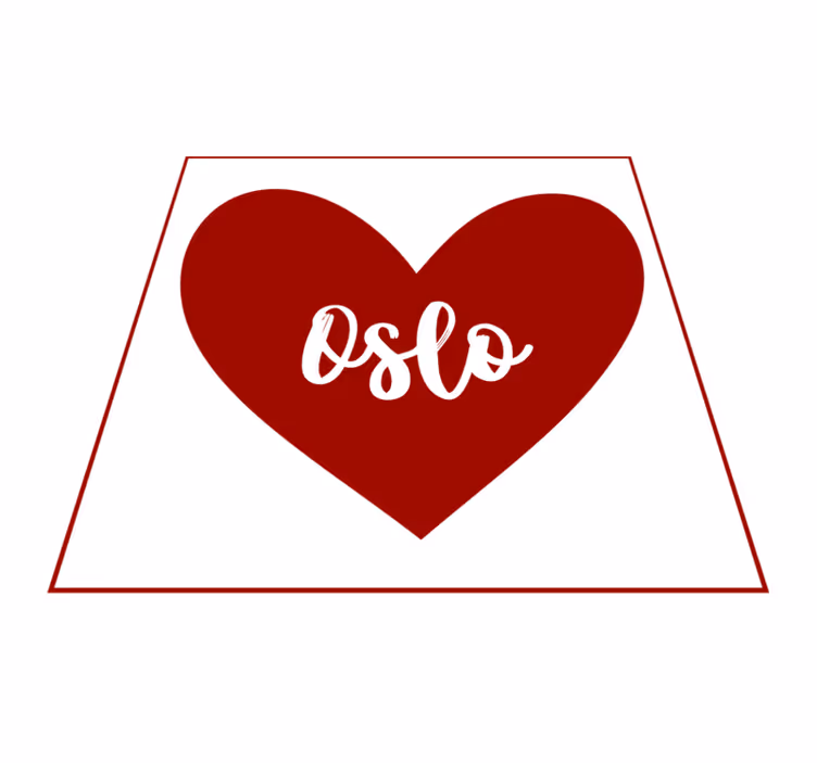vinylový koberec citáty srdce oslo - Tenstickers