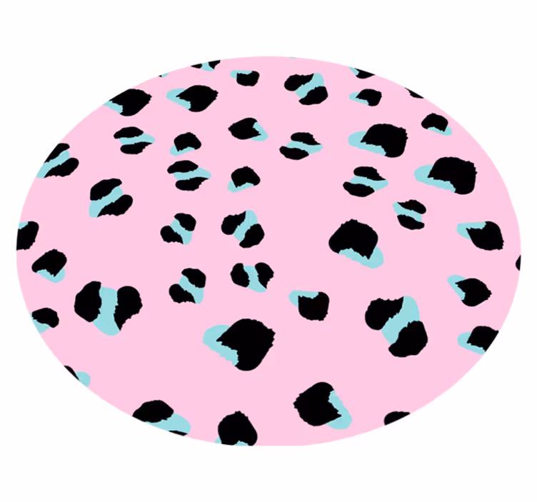 vinylový koberec zvierací vzor ružové leopardie škvrny - Tenstickers