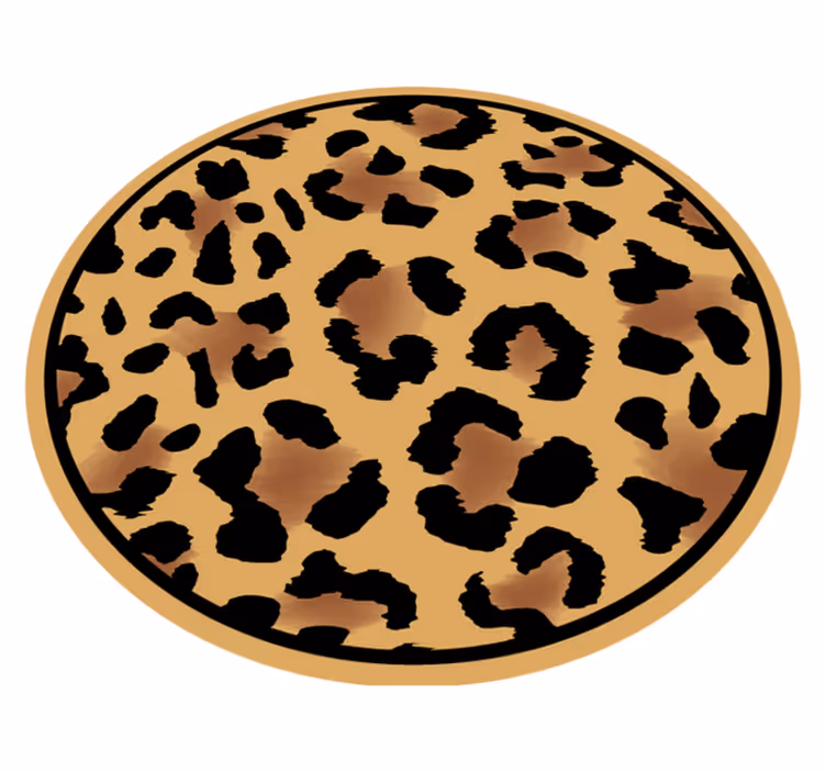 Klasický vinylový koberec so zvieracou potlačou z leopardej kože - Tenstickers