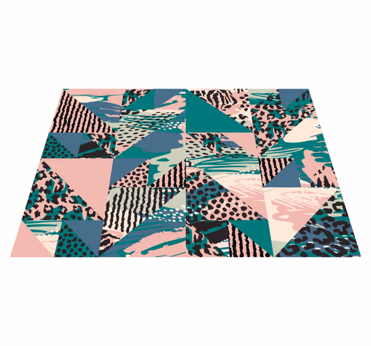 vzorovaný vinylový koberec geometrické vrstvené abstrakcie - Tenstickers