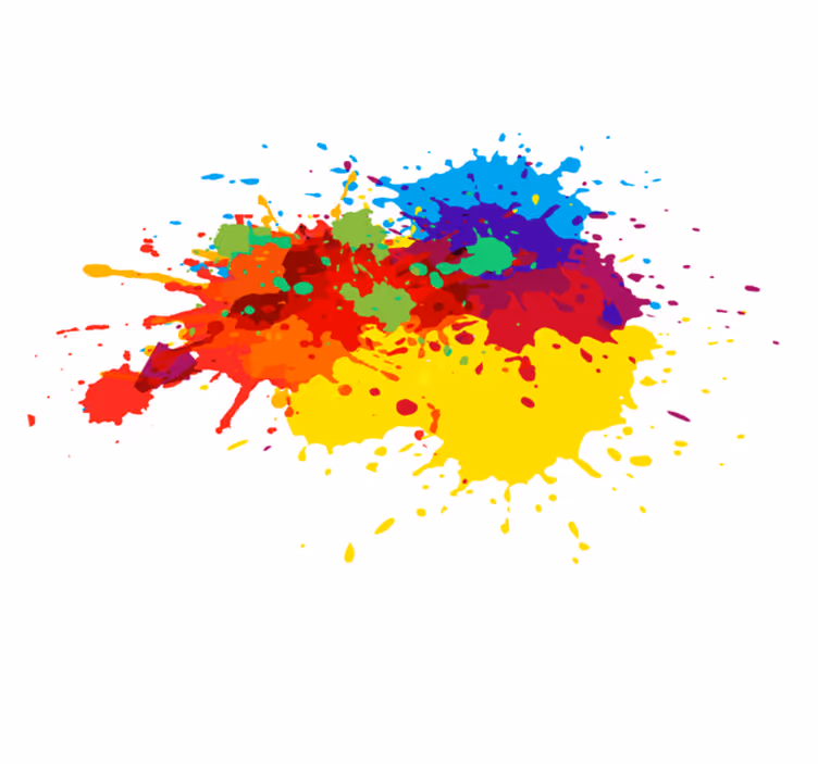 rôzne vinylové koberce pre deti farebné splash art - Tenstickers