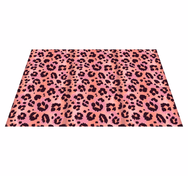 Vinylový koberec zvierací vzor ružový leopard - Tenstickers