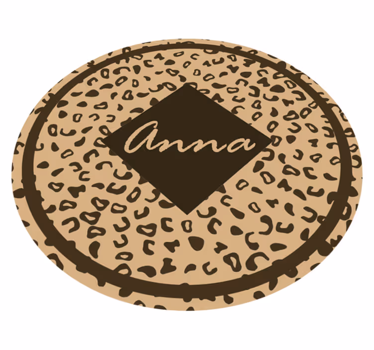 vinylový koberec do spálne meno s leopardím vzorom - Tenstickers