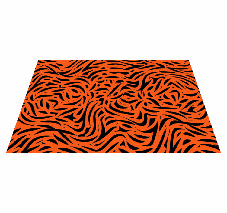 vinylový koberec zvierací vzor dynamický oranžový motív - Tenstickers