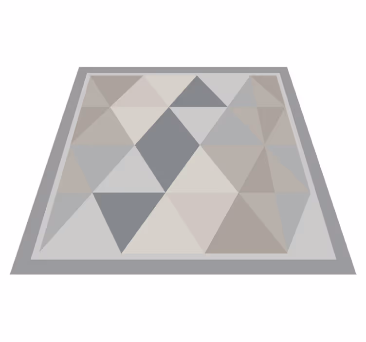Sivý pantone trojuholníky severský vinylový koberec - Tenstickers