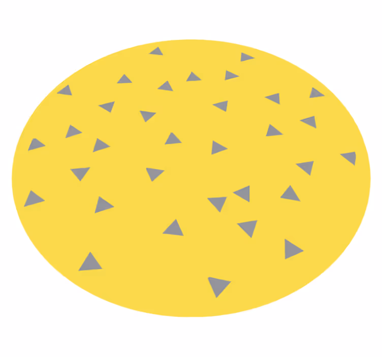 Kruh s trojuholníkmi severský vinylový koberec - Tenstickers