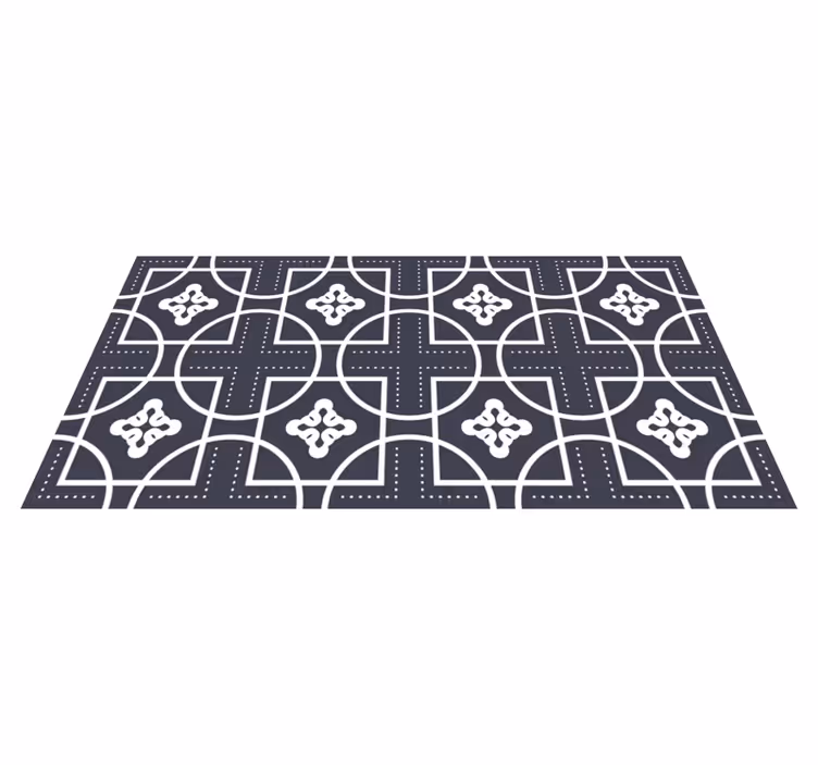 vinylový koberec s geometrickýmy tvarmi hra s obrysmi - Tenstickers