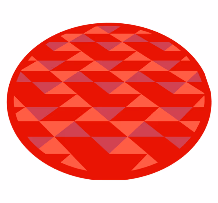 Vinylový koberec s geometrickými tvarmi červený trojuholník - Tenstickers