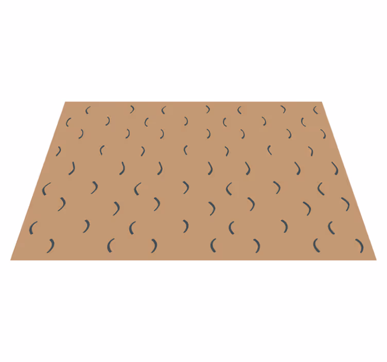 vinylový koberec minimalisticky zakrivený hnedý vzor - Tenstickers