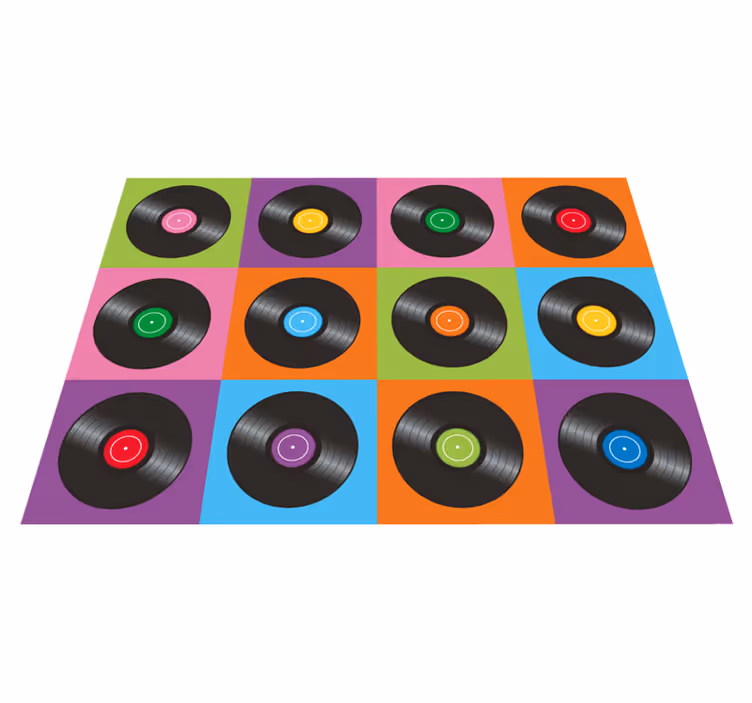 Kuchynské vinylové diskové taniere vinylový koberec - Tenstickers