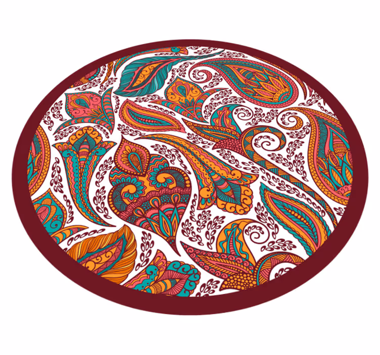 vinylový koberec mandala farebné vírivé vzory - Tenstickers
