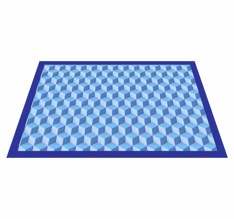 3d kocky kuchynska podlahova dlazba - Tenstickers