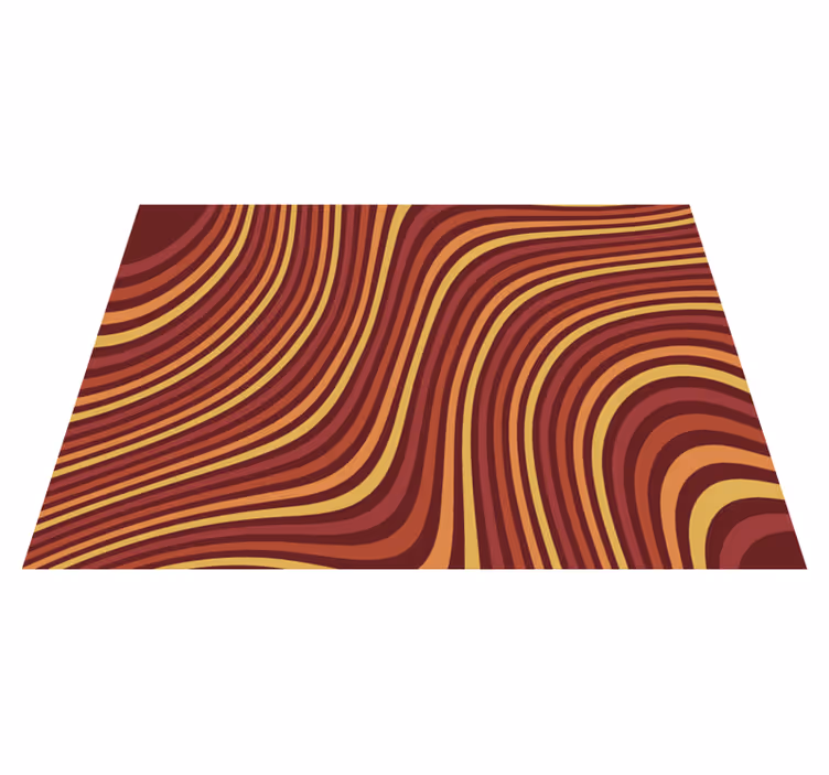 Vinylový koberec vintage vlnitý retro farebný tok - Tenstickers