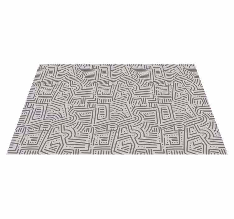 Severský štýl abstraktného šedého severského vinylového koberca - Tenstickers