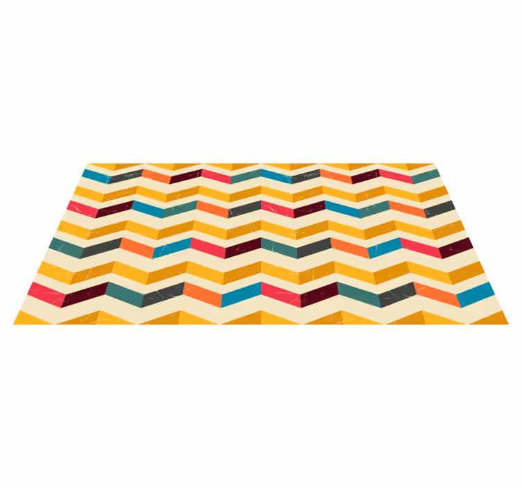 vinylový koberec s geometrickýmy tvarmi chevron color burst - Tenstickers
