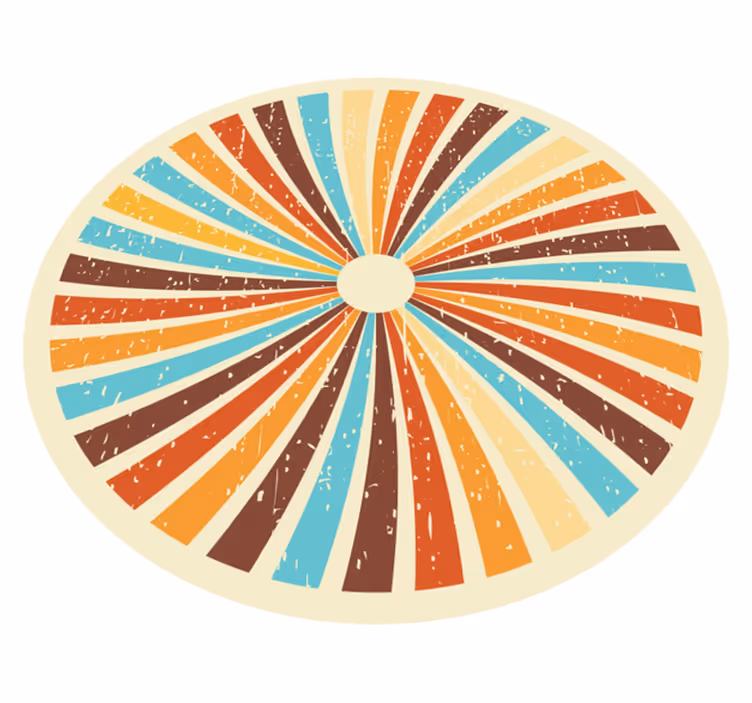 Vinylový koberec vintage retro žiarivý vzor - Tenstickers