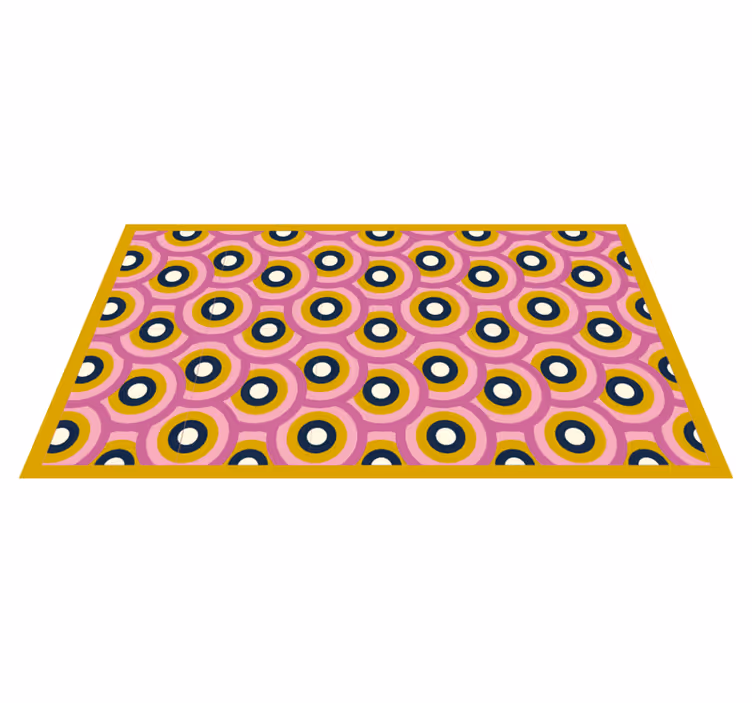 vinylový koberec s geometrickýmy tvarmi kruhová fúzia farieb - Tenstickers