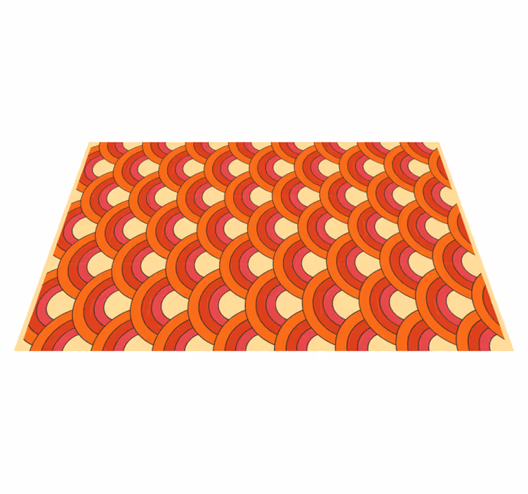 vinylový koberec s geometrickýmy tvarmi živé vlnové motívy - Tenstickers
