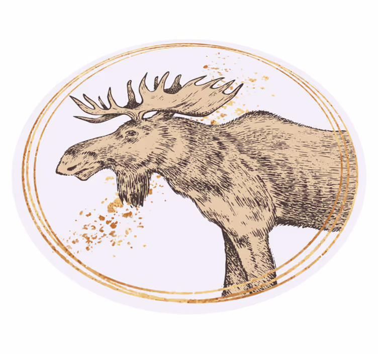 vinylové koberce zvieratá majestátna ilustrácia losa - Tenstickers