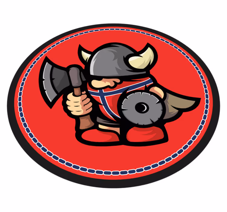 Nórska vlajka vikingská lopta etnický koberec - Tenstickers