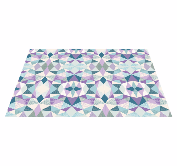 vinylový koberec s geometrickýmy tvarmi farebná geometria - Tenstickers