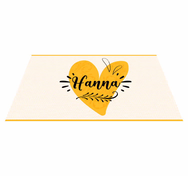 vinylový koberec pre mládež vlastné oranžové srdce - Tenstickers