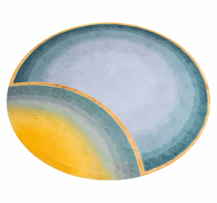 vinylový koberec minimalisticky abstraktný kruhový tvar - Tenstickers