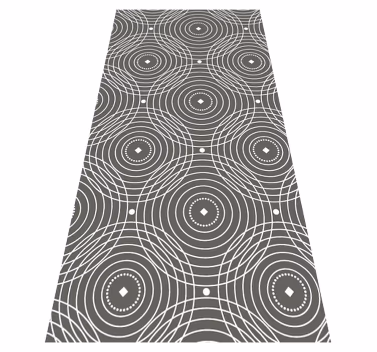Vinylový koberec s geometrickými tvarmi s kruhovými pruhmi - Tenstickers