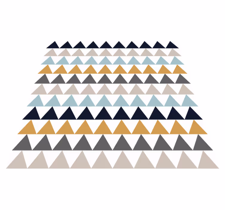 vinylový koberec s geometrickýmy tvarmi trojuholníkové vzory - Tenstickers