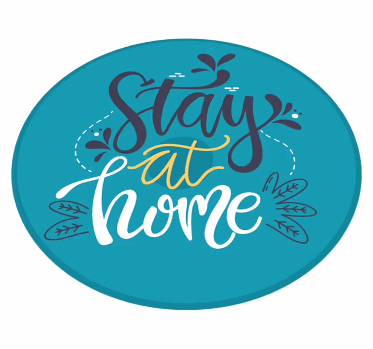 vinylový koberec citáty zostať doma - Tenstickers