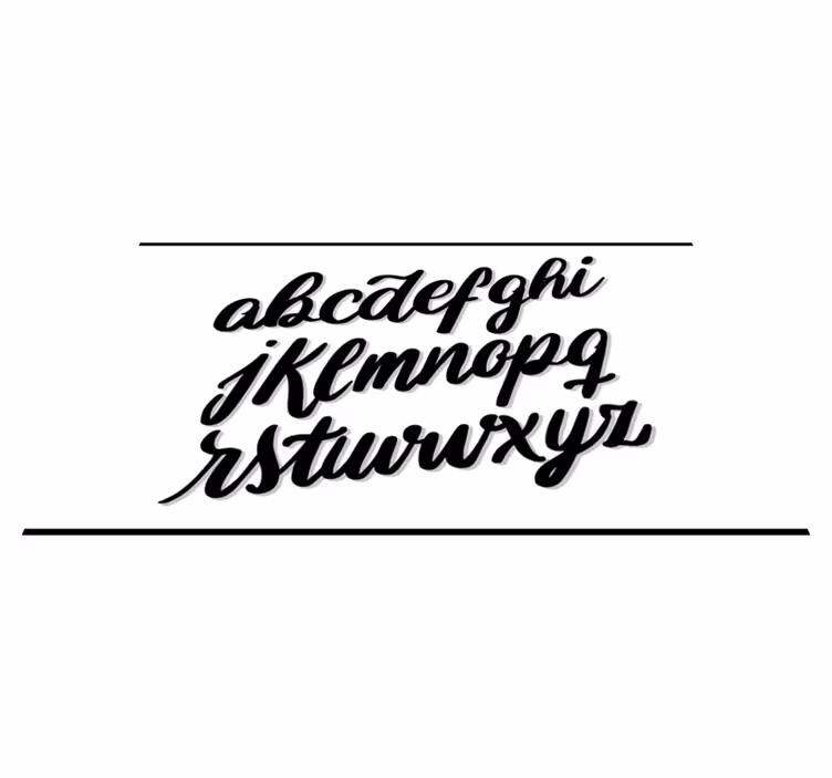 vinylový koberec abeceda čiernobiele písmená - Tenstickers