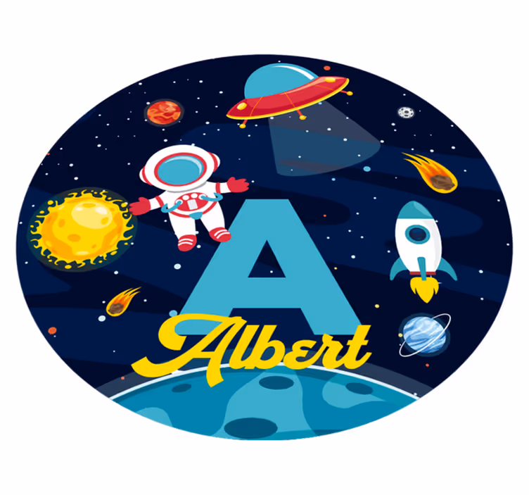 Vesmír a galaxia s menom prispôsobeným mat - Tenstickers