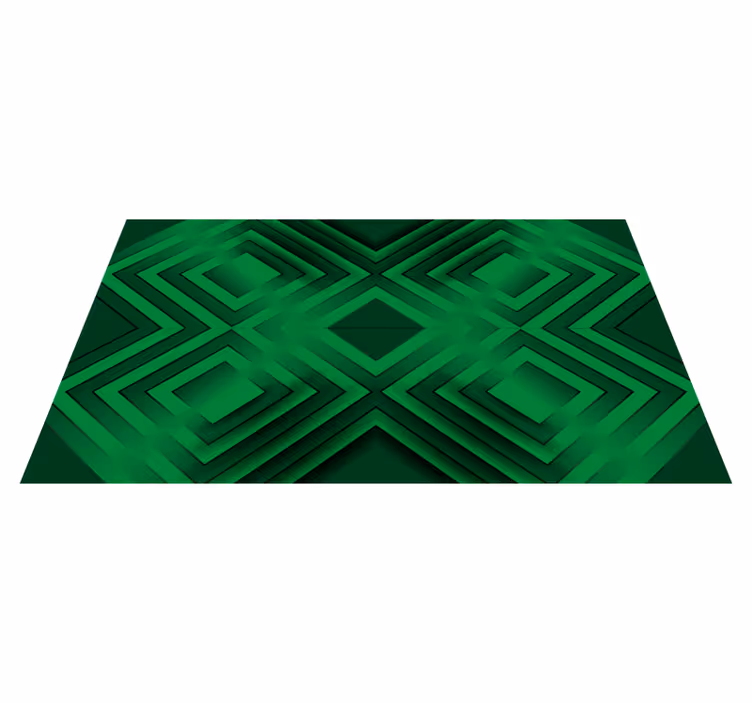 Zelenošedý čierny mozaikový vinylový koberec - Tenstickers