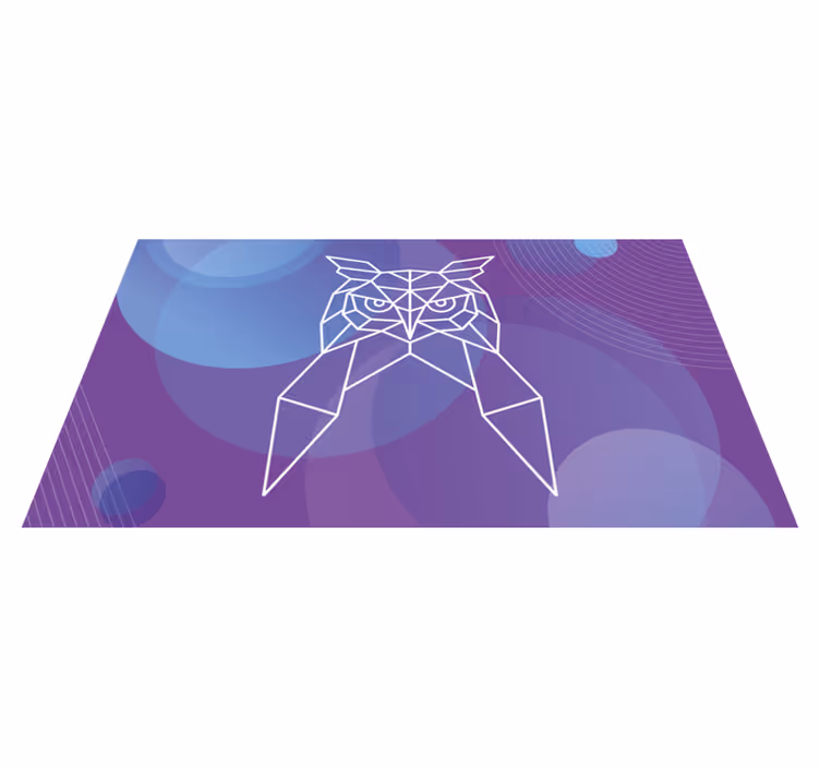 vinylové koberce zvieratá geometrické umenie sovy - Tenstickers