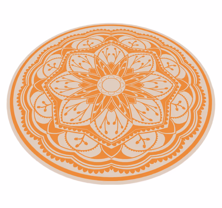 vinylový koberec mandala elegantný okrúhly motív - Tenstickers
