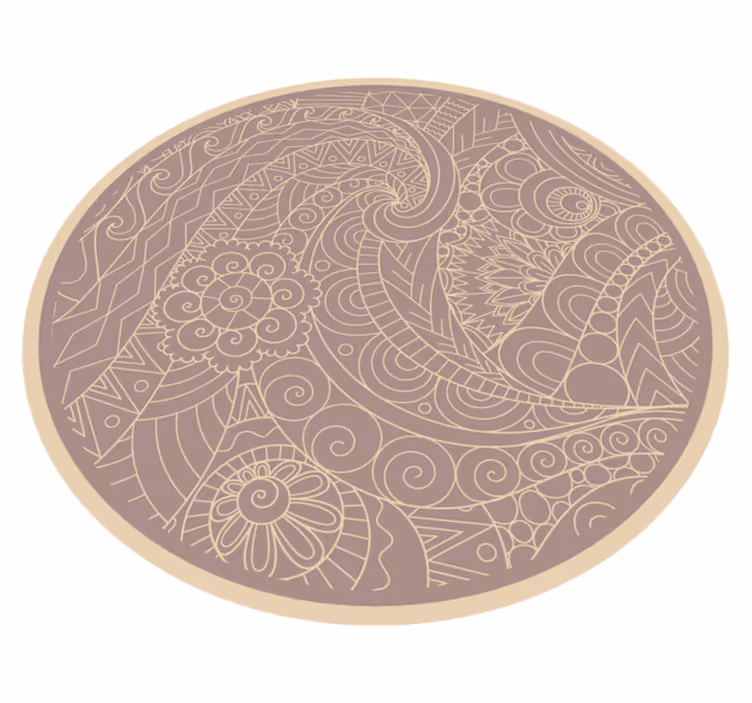 vinylový koberec mandala zložitý kruhový motív - Tenstickers